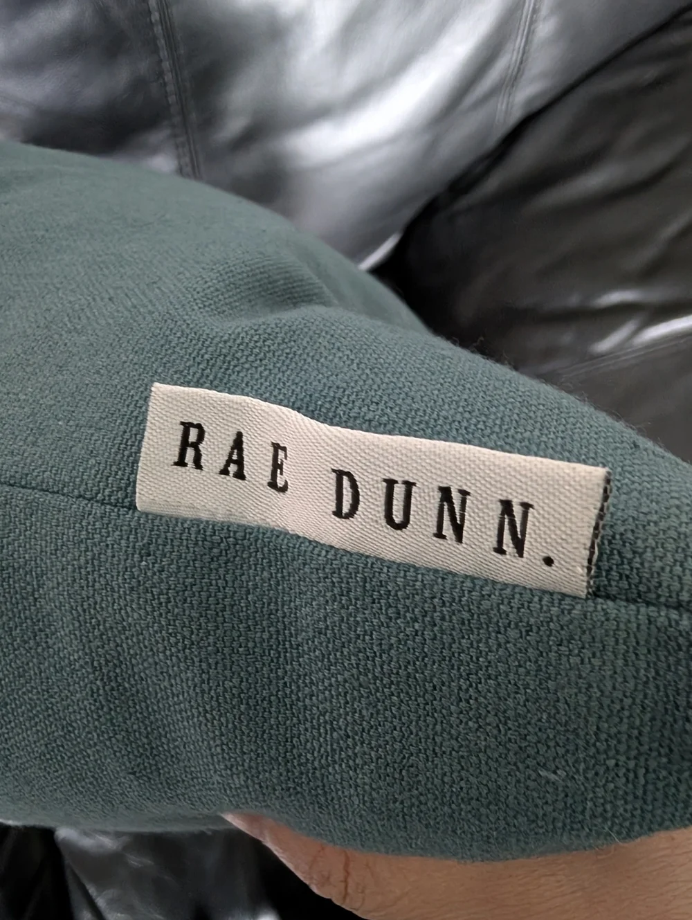 Rae Dunn Grateful‎ Thankful Blessed Teal Decorative Lumbar Pillow - Home Holiday